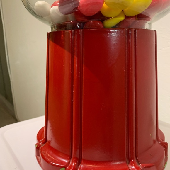 Vintage Carousel Bubble Gum Machine Cast Metal Globe red 15” EUC - Picture 6 of 7